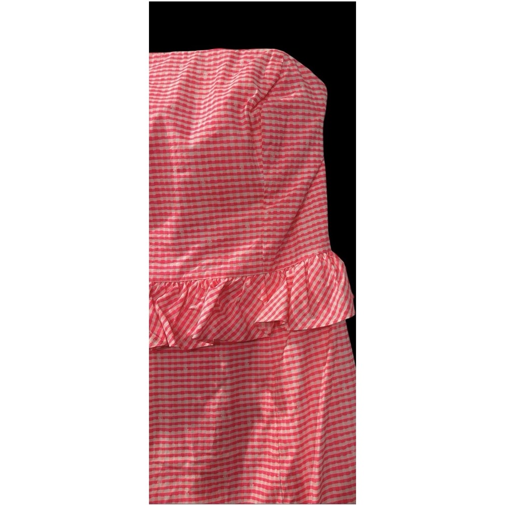 Lilly Pulitzer Women's‎ Pink Strapless Lowe Gingham Dress Size 2 Cruise Vacation - Picture 2 of 9